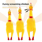 Squeaky Screaming Chicken Pet Toy Funny Molar Chew Rubber Toy Small Large DogPet Squeaker Chew Toys Funny Chicken Puppy1pcs - Image 7
