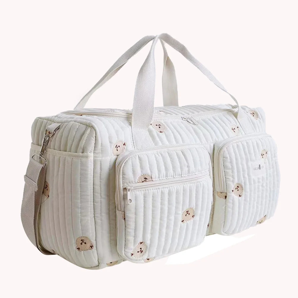 Quilted Baby Diaper Bag large capacity travel bag