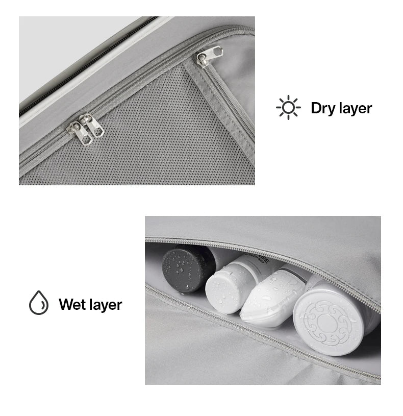 Nova Mart Mixi Wide Handle Hardside Suitcase in patent design, showing the sleek, durable luggage with wide handle and modern style.