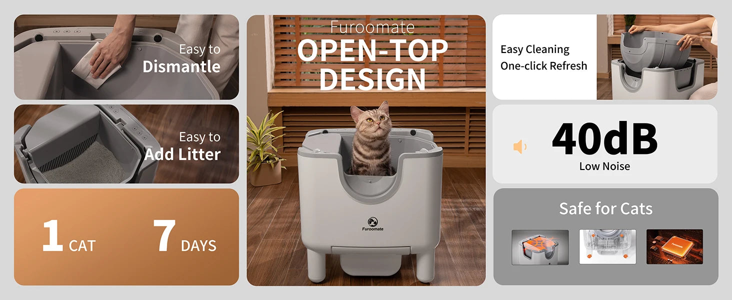 F6 Self-Cleaning Litter Box – Open-Top - Image 8