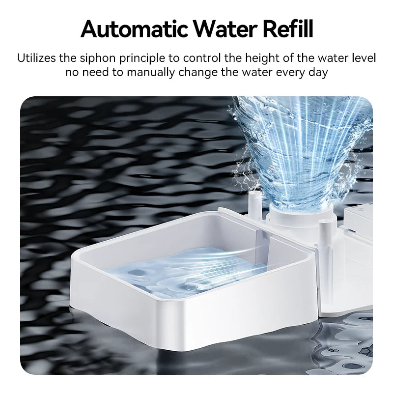 ROJECO 2In1 Automatic Pet Feeder Gravity Water Fountain 8.5L Button Version Auto Cat Kibble Dispenser with Water Refill Drinker - Image 5