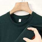 Men's casual cotton T-shirt with round neck from Nova Mart, featuring a simple, comfortable design in neutral color.