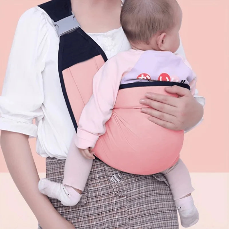 Ergonomic baby ring sling carrier by Nova Mart, showing a comfortable, multifunctional wrap for carrying infants securely.