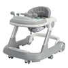 Foldable baby activity walker with feeding tray and music tray by Nova Mart, showing the walker with colorful toys and safety features.