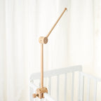Baby wooden crib mobile by Nova Mart featuring cloud-shaped hanging rattle toy and decorative bracket for nursery decor