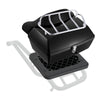 Nova Mart SucceBuy 48L motorcycle top case with backrest and lock, mounted on a motorcycle for secure storage.