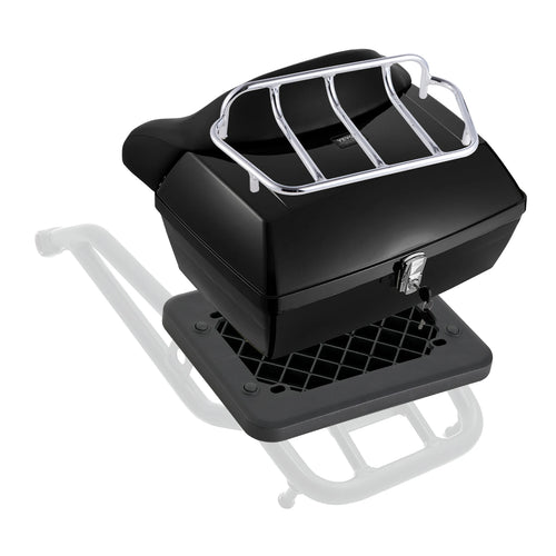 SucceBuy 48L Motorcycle Top Case with Backrest & Lock