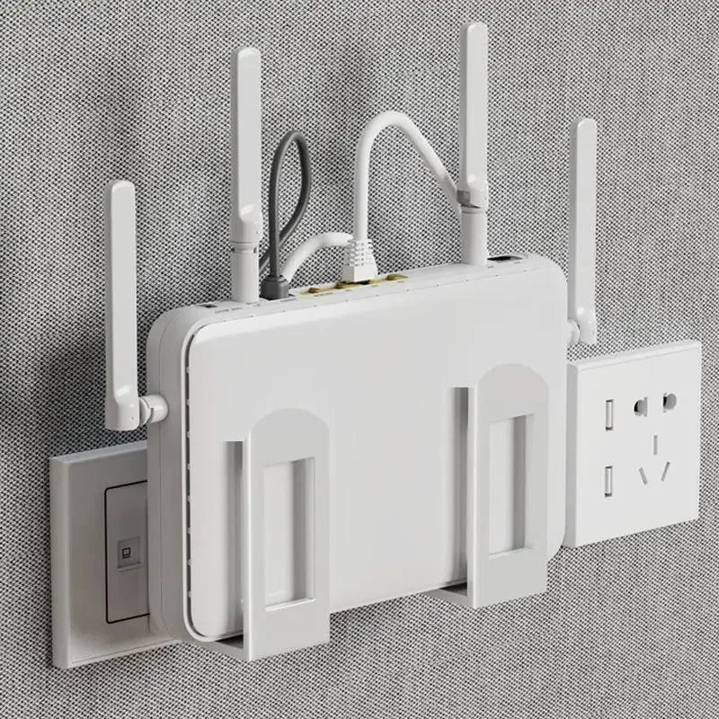 Wall-Mounted Router Set-Top Box Organizer with Adjustable Bracket, Multi-Purpose Cable Management Shelf for WiFi Devices Storage - Image 8