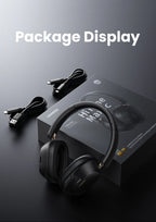 UGREEN Max5c ANC headphones with LDAC Hi-Res audio, over-ear design, and 75-hour battery life, shown in a sleek black finish