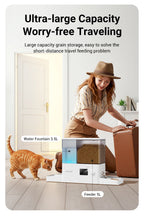 ROJECO 2In1 Automatic Pet Feeder Gravity Water Fountain 8.5L Button Version Auto Cat Kibble Dispenser with Water Refill Drinker - Image 15