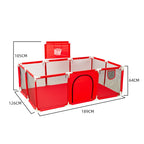 Nova Mart safety baby playpen with basketball frame, indoor kids playground, sturdy baby playpen for safe and fun play.