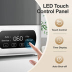 Nova Mart 4-in-1 baby bottle sterilizer and dryer with LED touch control, auto shut-off, and universal fit for all bottles.