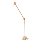 Wooden baby crib rattle toy with crochet bed bell bracket, suitable for infants 0-12 months, by Nova Mart.