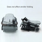 Universal baby stroller cup holder by Nova Mart, attaches securely to strollers for convenient bottle and drink storage.