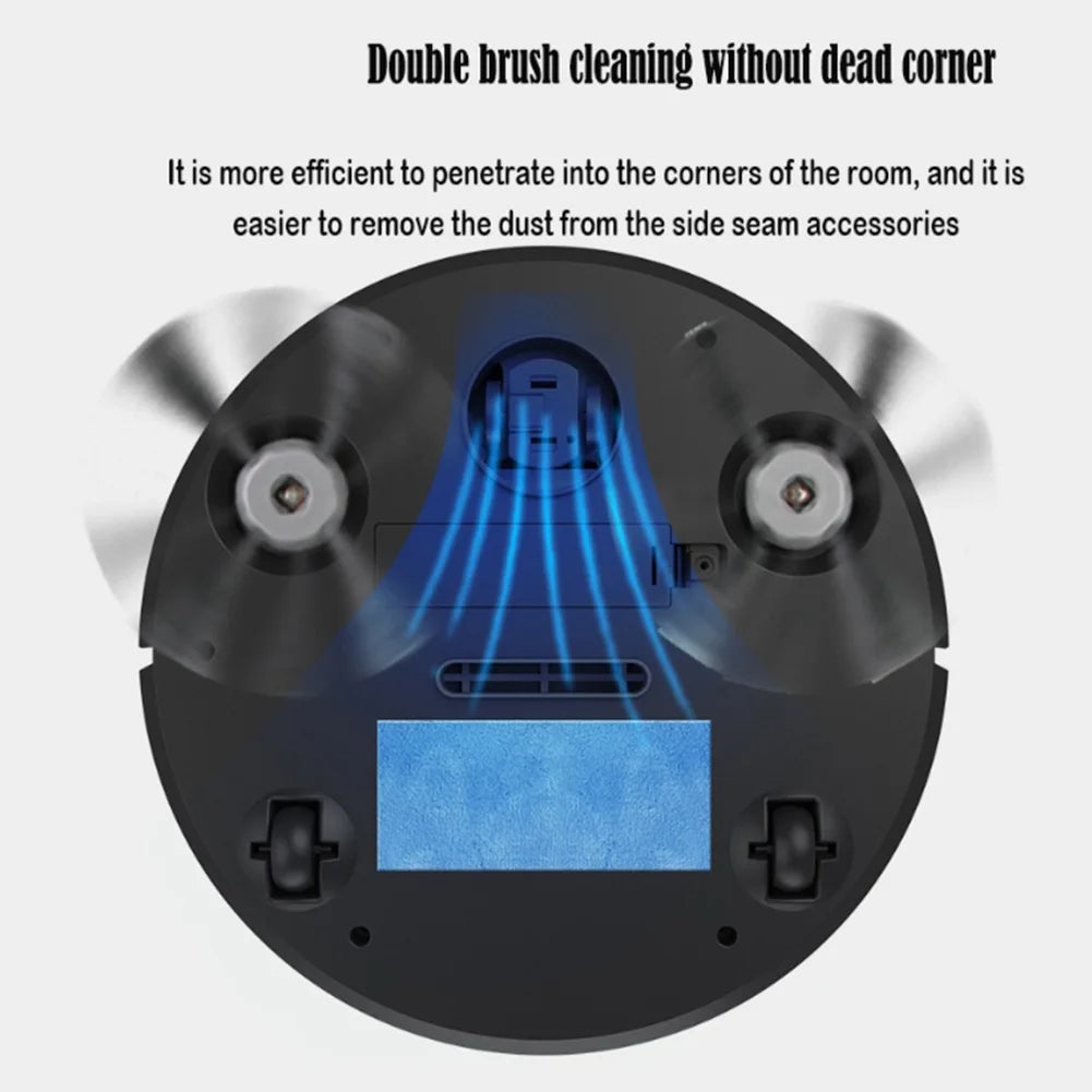 Nova Mart 3-in-1 robotic vacuum cleaner with mop and sweep, featuring 1000Pa suction power for effective cleaning.
