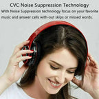 Nova Mart B39 ANC wireless headphones with stereo sound and 12-hour battery life, shown with ear cushions and sleek design.