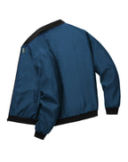 Men's loose solid color jacket with baseball collar by Nova Mart, shown in a close-up image highlighting the collar and fabric texture.