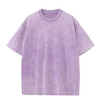 Men's oversized vintage washed cotton T-shirt by Nova Mart, streetwear style, featuring a relaxed fit and casual design.