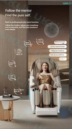 Nova Mart 4D SL-Track Zero Gravity Massage Chair showing reclined full body design with padded armrests and control panel