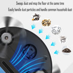 Nova Mart 3-in-1 robotic vacuum cleaner with mop and sweep, featuring 1000Pa suction power for efficient cleaning.