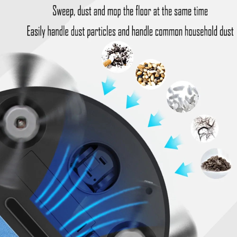 Nova Mart 3-in-1 robotic vacuum cleaner with mop and sweep, featuring 1000Pa suction power for efficient cleaning.
