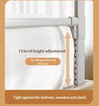 Nova Mart IMBABY baby bed rail guard, adjustable anti-fall safety barrier with padded sides for toddler protection in crib or bed.