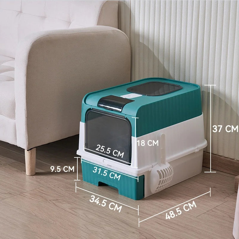 Fully Enclosed Cat Litter Box – Anti-Splash - Image 6