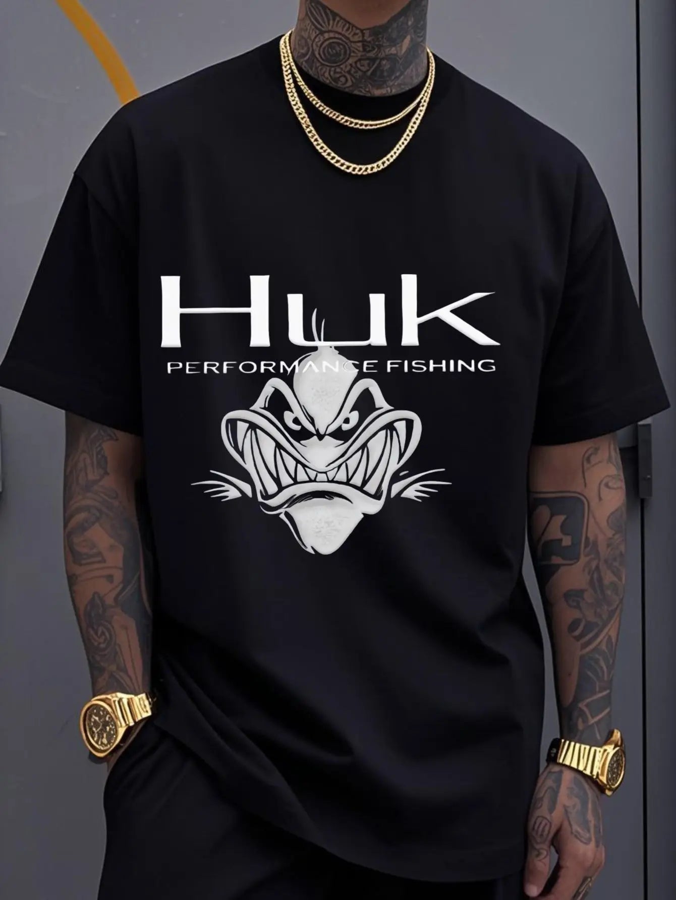 Men's Y2K street T-shirt by Nova Mart with retro letter print, made of pure cotton, showcasing a casual and vintage-inspired design.