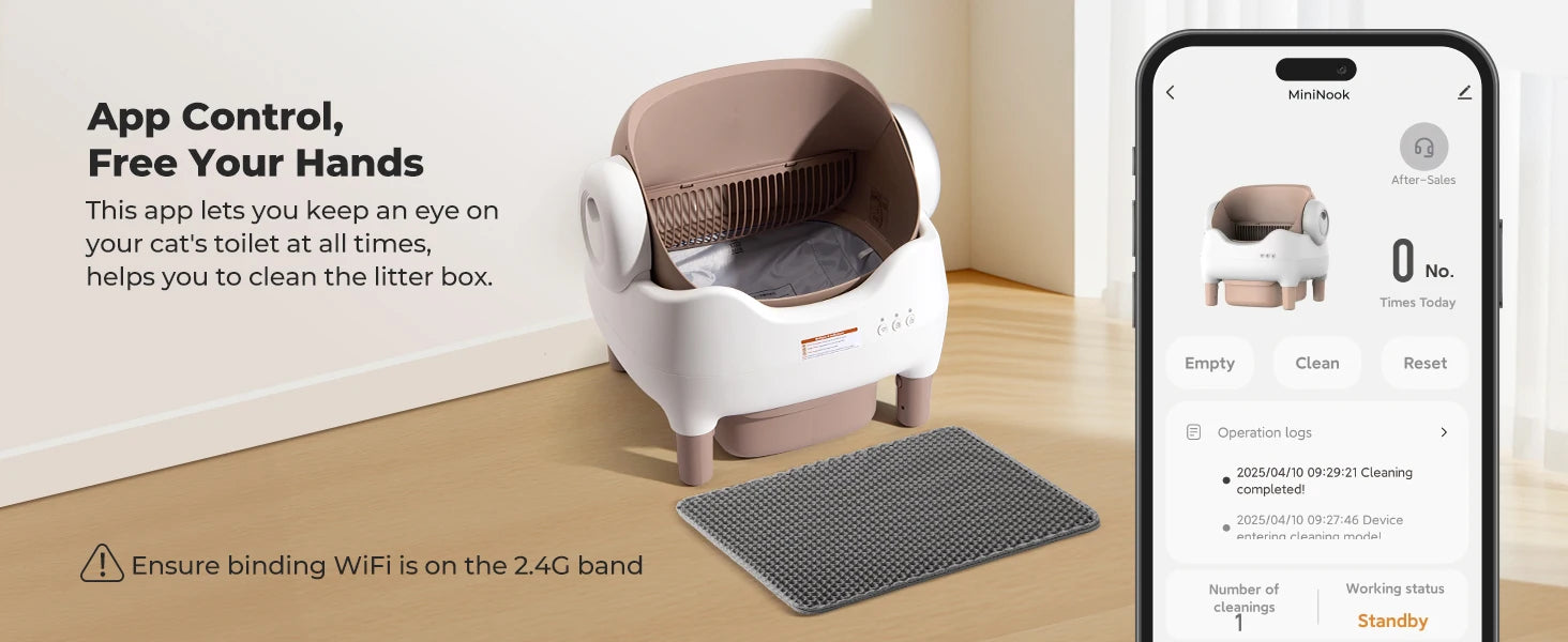 Self Cleaning Litter Box, Automatic Cat Litter Box with APP Control, Odor-Free  Large Waste Bin, Open-Top for Multi Cats - Image 11
