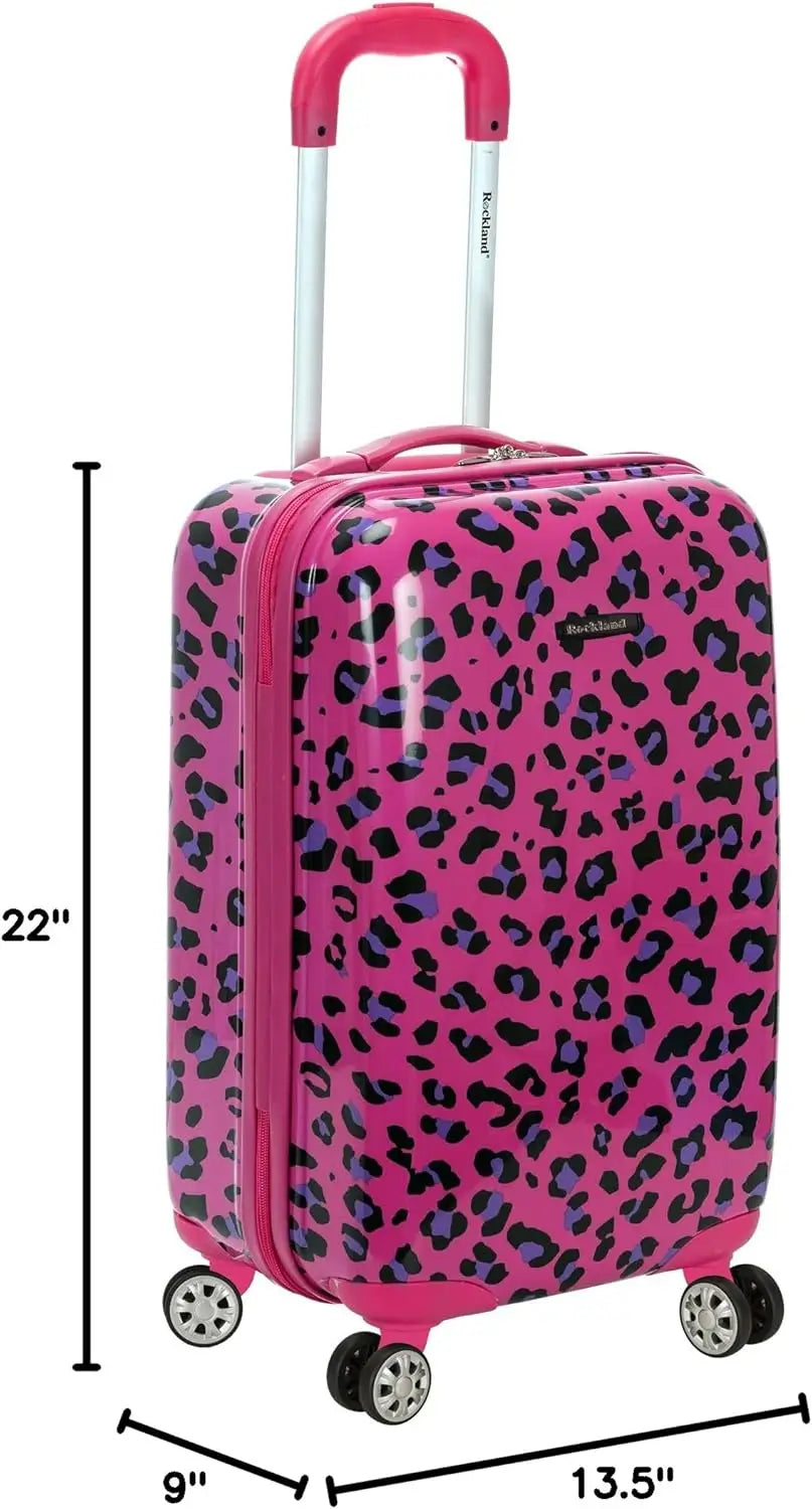 20-inch Nova Mart hardside spinner luggage with lightweight polycarbonate shell and multi-directional wheels on smooth surface.
