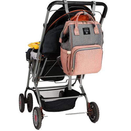 Lequeen Large Capacity Mummy Diaper Bag – Durable Polyester 40x15x25cm