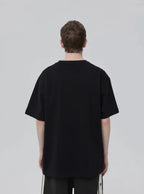 Oversized men's cotton meme T-shirt with "I Love My Girlfriend" print, casual Nova Mart fashion tee for men.