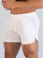 Men's fitness shorts by Nova Mart, ideal for running and hiking, featuring lightweight breathable fabric and sporty design.
