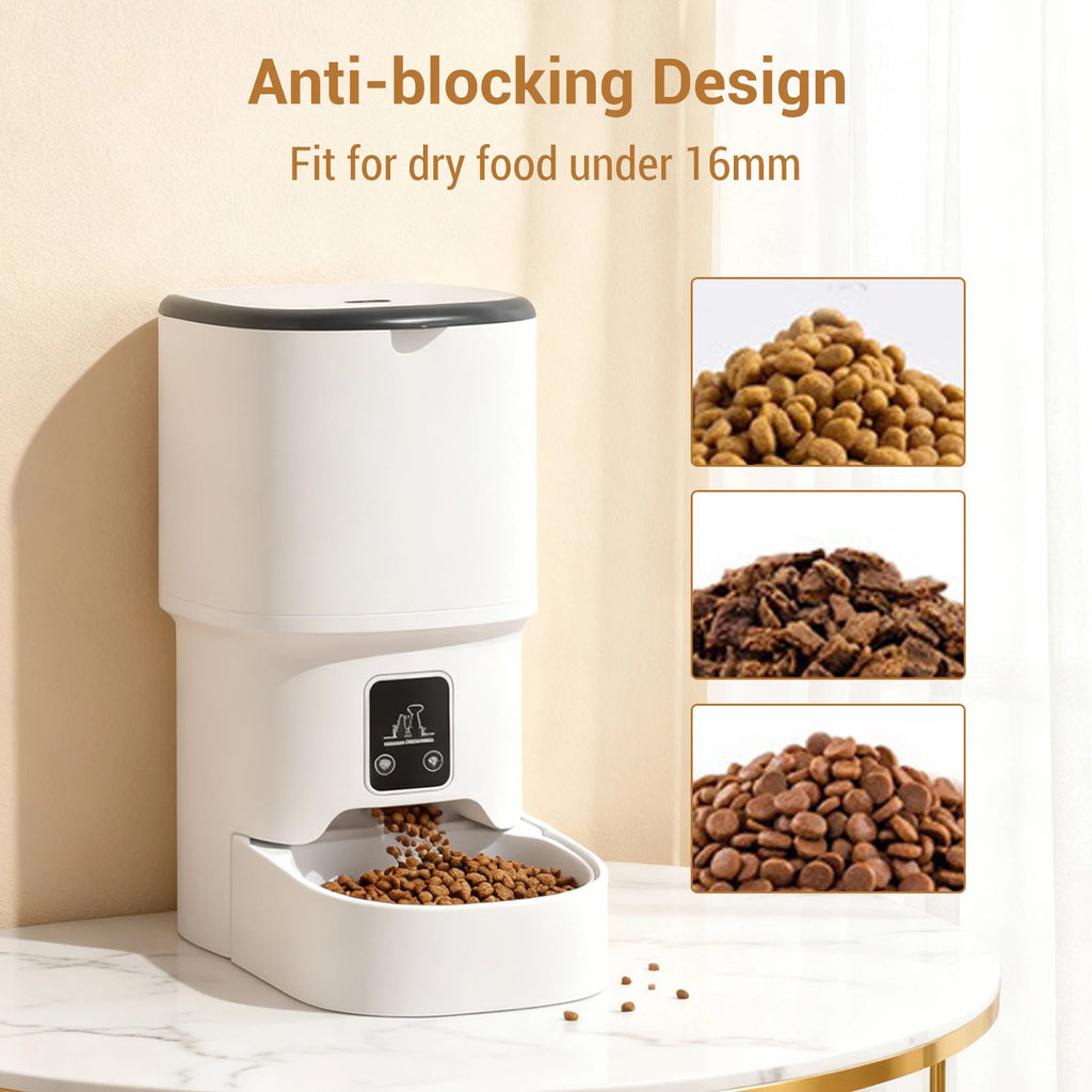 Programmable 4L Automatic Pet Feeder for Small Dogs Cats, Up to 6 Meals Daily, Timer/Portion Control, Pet Feeding Food Dispenser - Image 8