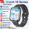 Nova Mart GPS Smart Watch Series 10 with music, NFC, Bluetooth call features, black band, digital display, and fitness tracking.