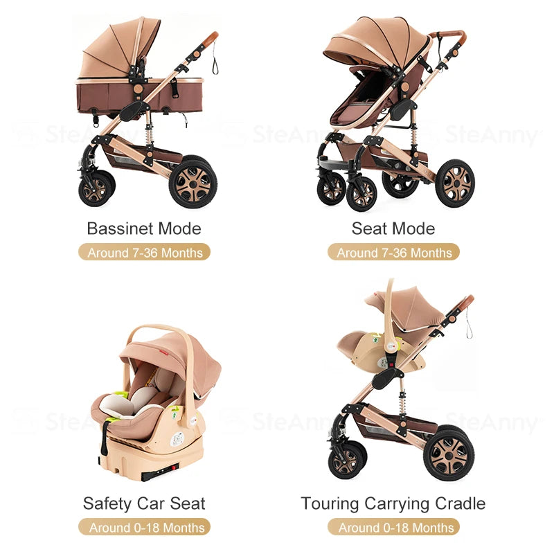 3 in 1 Baby Stroller with Isofix Base