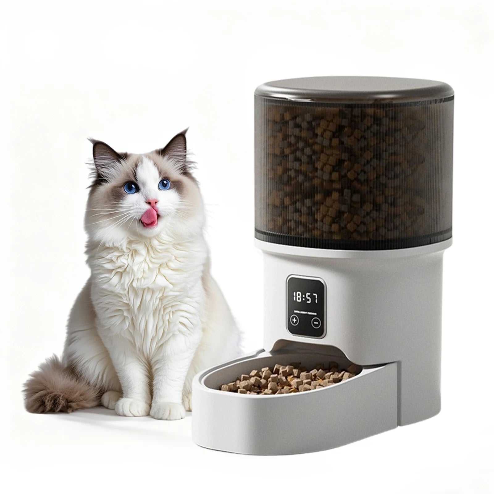 Programmable 4L Automatic Pet Feeder for Small Dogs Cats, Up to 6 Meals Daily, Timer/Portion Control, Pet Feeding Food Dispenser - Image 6