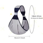 Nova Mart ergonomic baby ring sling carrier, a multifunctional wrap with a comfortable design for carrying infants securely.