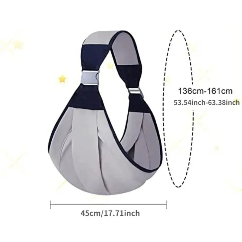 Nova Mart ergonomic baby ring sling carrier, a multifunctional wrap with a comfortable design for carrying infants securely.