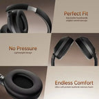 Wireless Bluetooth Nova Mart headset with ANC, stereo sound, and 60-hour playback, designed for sports and gaming.