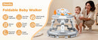 Baby walker with toy panel, music, and lights by Nova Mart, featuring a colorful design and safety features for infants.