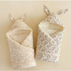 Soft cotton newborn swaddle blanket with bunny ears from Nova Mart, designed for gentle hospital wraps and baby comfort.