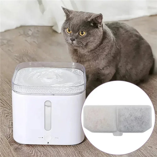 Close-up of the 12pcs Cat Water Fountain Filter Pet, highlighting its advanced multi-layer filtration system for pure, fresh