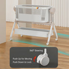 Automatic rocking baby bassinet by Nova Mart with built-in music and lights, ideal for newborns and infant sleep comfort.