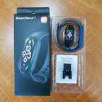 Nova Mart M7 Smart Band with heart rate monitor, fitness tracking, and customizable dials featured on a sleek smartwatch display.