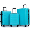 Three-piece Nova Mart Travelhouse hardside luggage set with durable ABS material and TSA lock for secure travel.