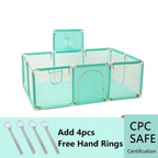Large Nova Mart IMBABY kids safety playpen with soft padding and ball pool, ideal for safe indoor play for children.