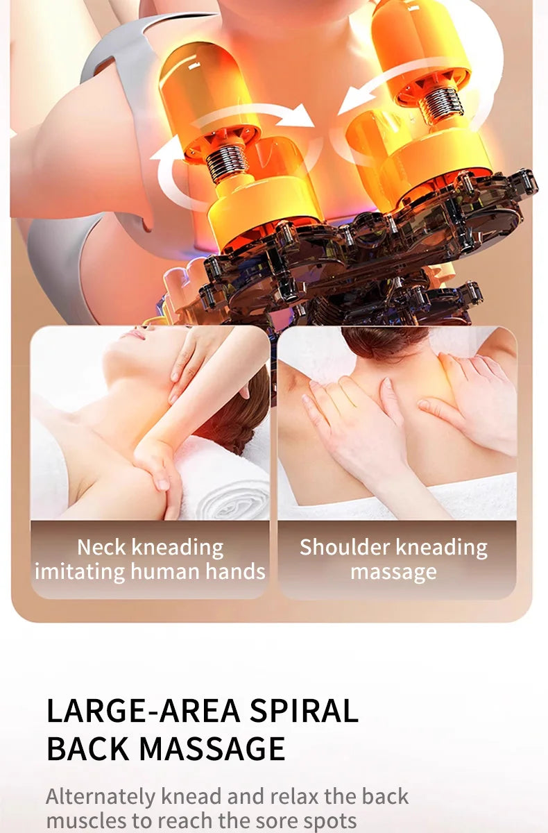 Nova Mart Shiatsu Neck & Back Massager with Heat, 3D kneading chair pad for relaxing massage and muscle relief.