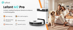 Lefant M2 Pro robot vacuum and mop from Nova Mart with 5500Pa LiDAR navigation, black and silver design, cleaning floor surfaces.