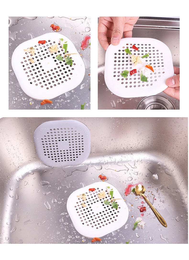 Silicone Sink Strainer, Shower Drain Plug Hair Catcher, Bathtub Kitchen Sink Filter Screen Bathroom Accessories - Image 25